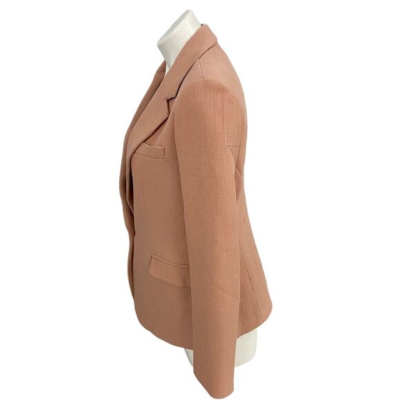 Philosophy Blazer Womens Size 6 Rose Taupe Textured Knit Work Office Jacket - Picture 13 of 16